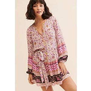 Spell & The Gypsy Lady Untamed Tunic Mini Dress in Lavender Size S Retail $239